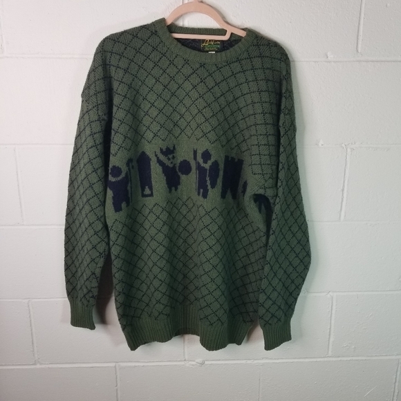 Vtg 90s Y2k Latchfords of Ireland wool viking sweater Irish Fisherman - Picture 10 of 15